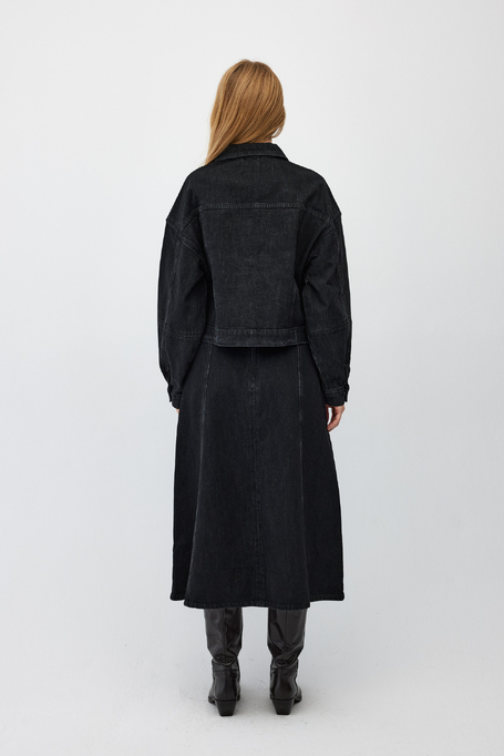 Dunkelgrauer Jeansrock - Patrizia Aryton