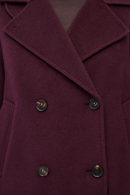 Aubergine-Jacke mit doppelseidiger Seidenjacke