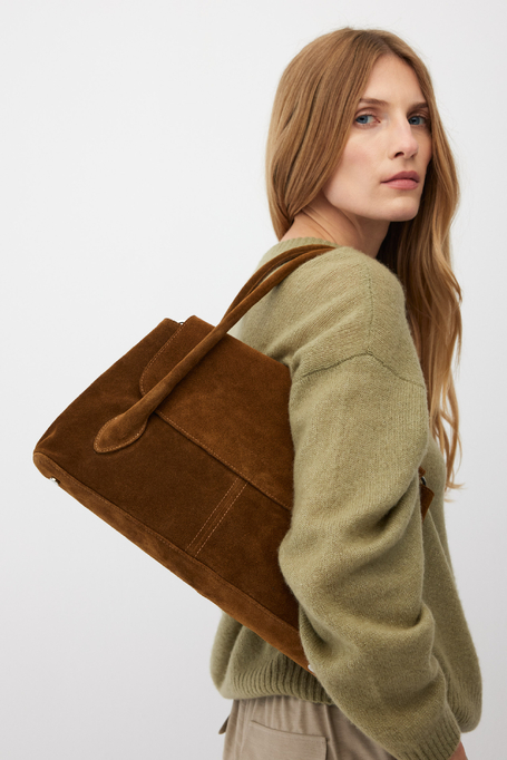 Wildledertasche