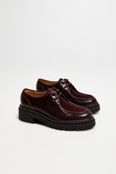 Auberginefarbene Lederschuhe mit dicker Sohle - Patrizia Aryton Auberginefarbene Lederschuhe mit dicker Sohle - Patrizia Aryton