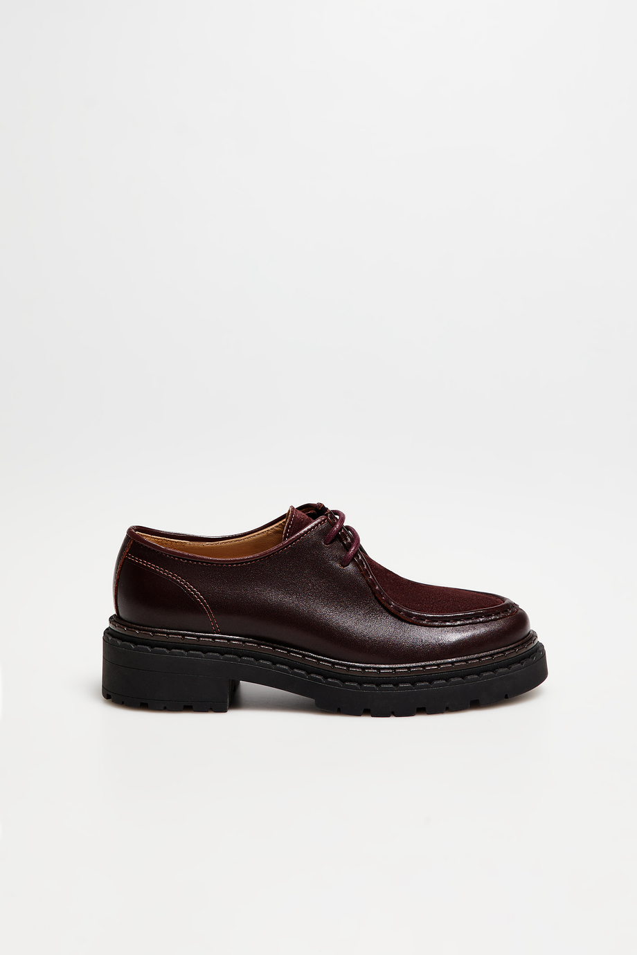 Auberginefarbene Lederschuhe mit dicker Sohle - Patrizia Aryton Auberginefarbene Lederschuhe mit dicker Sohle - Patrizia Aryton