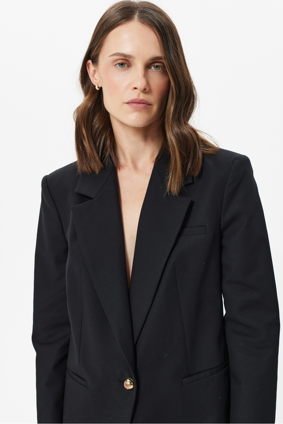 Schwarze Baumwolljacke als Anzug Schwarze Baumwolljacke als Anzug