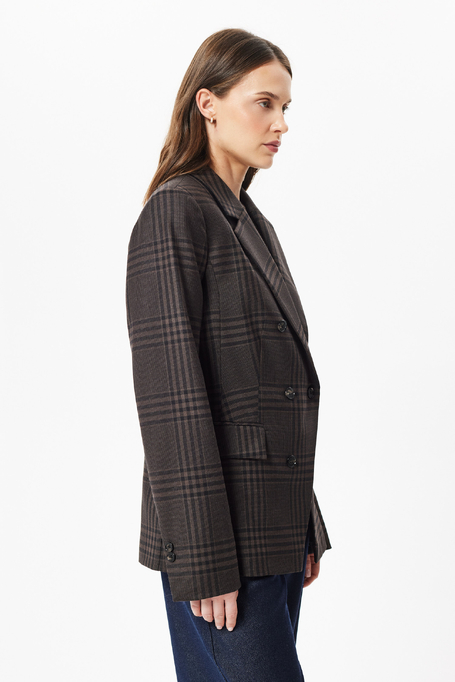 Karierte Jacke aus unberührter Wolle Karierte Jacke aus unberührter Wolle