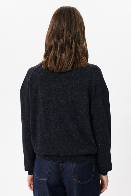 Schwarze Strickjacke aus Wolle und Seide - Patrizia Aryton