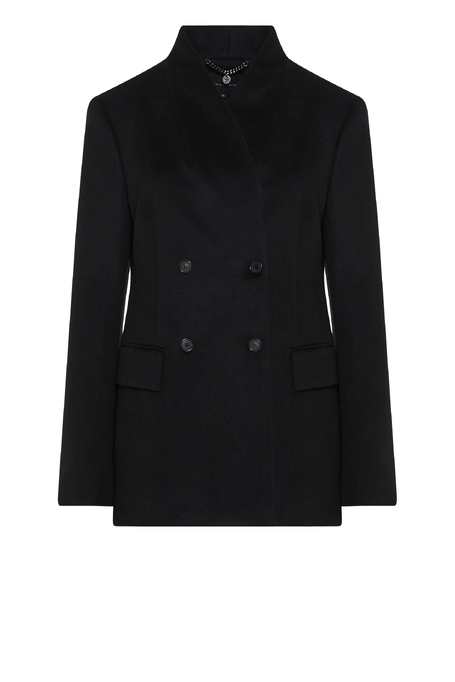Schwarze zweireihige Wolljacke - Patrizia Aryton