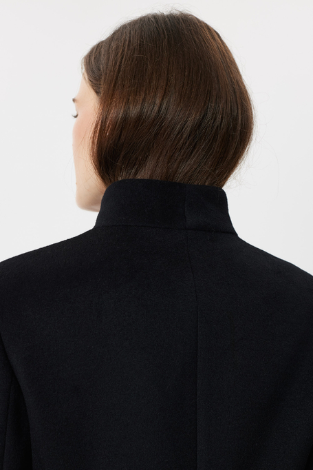 Schwarze zweireihige Wolljacke - Patrizia Aryton