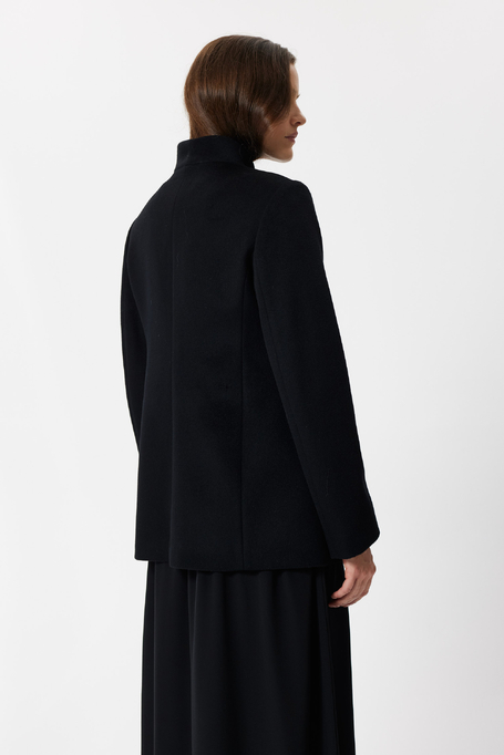 Schwarze zweireihige Wolljacke - Patrizia Aryton