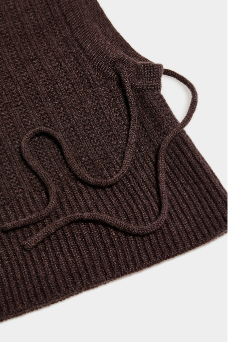 Braune Balaclava aus Kaschmir - Patrizia Aryton