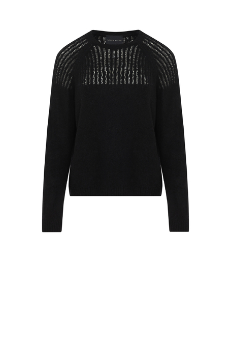 Schwarzer Pullover aus Kaschmir und Seide Schwarzer Pullover aus Kaschmir und Seide