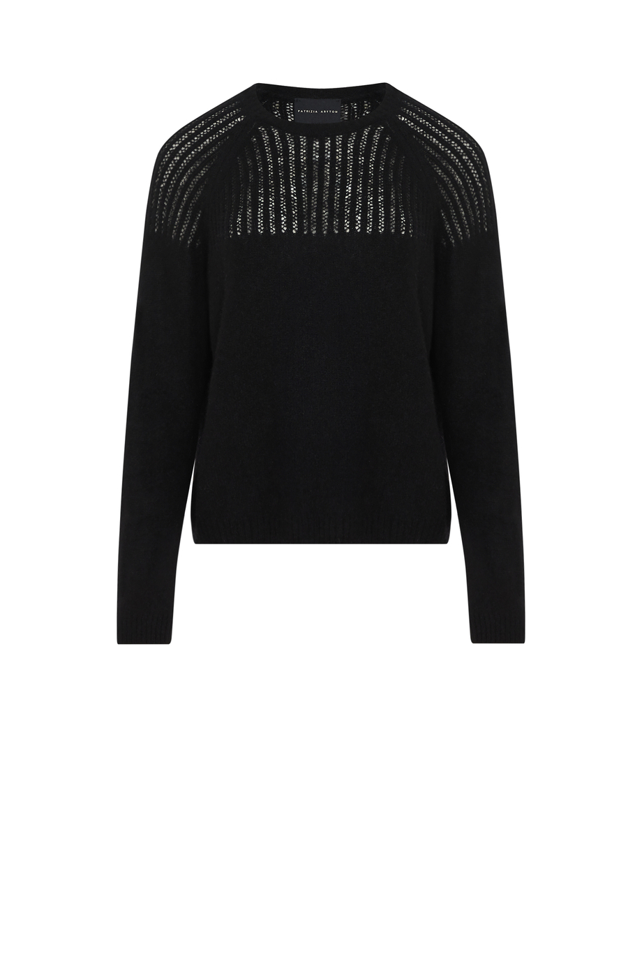 Schwarzer Pullover aus Kaschmir und Seide Schwarzer Pullover aus Kaschmir und Seide
