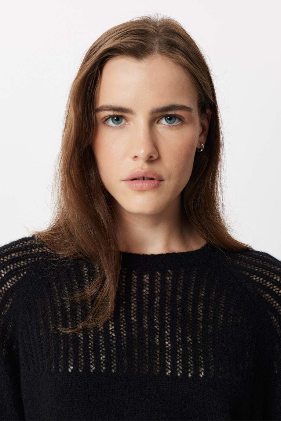 Schwarzer Pullover aus Kaschmir und Seide Schwarzer Pullover aus Kaschmir und Seide