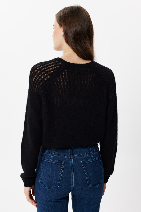 Schwarzer Pullover aus Kaschmir und Seide Schwarzer Pullover aus Kaschmir und Seide