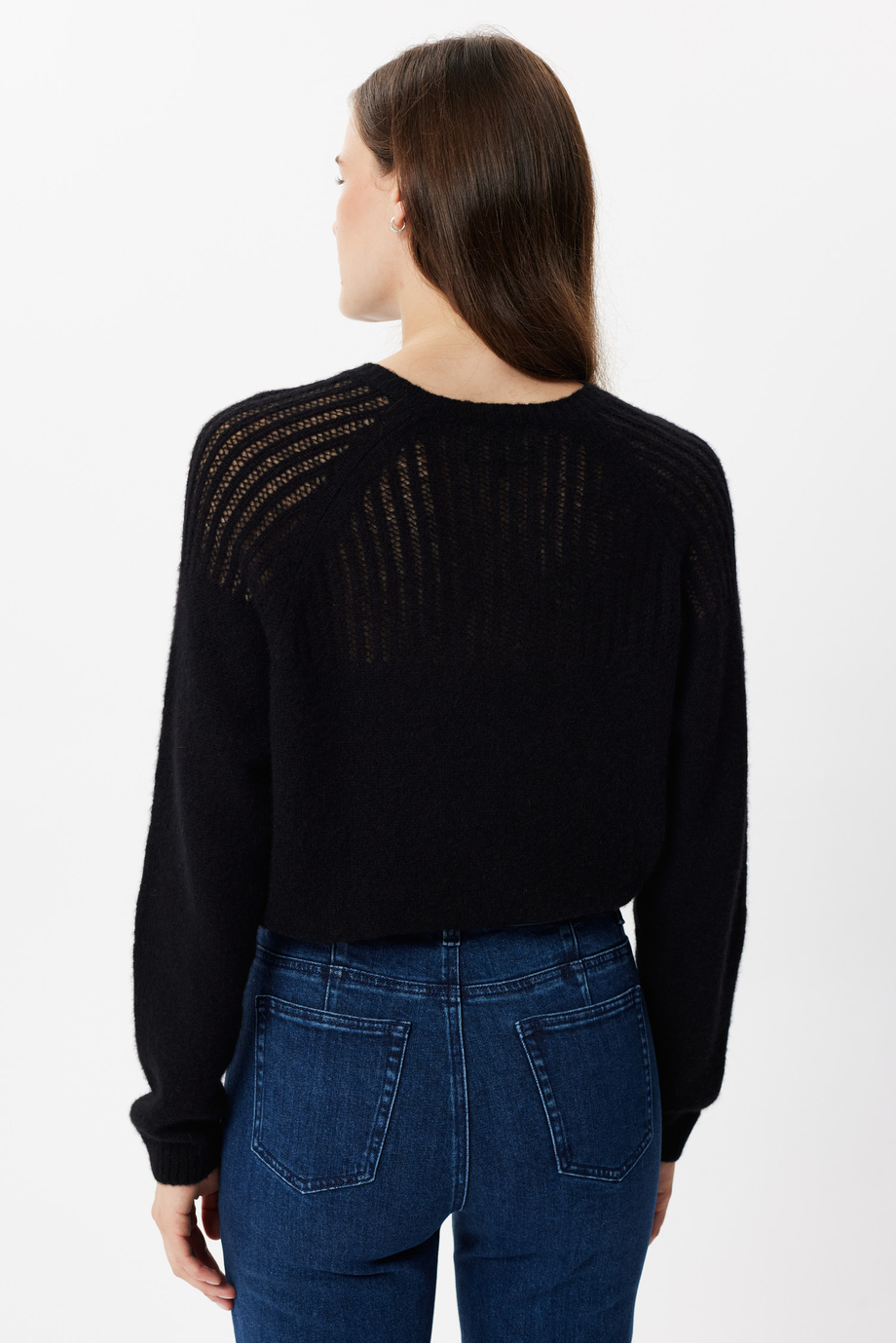 Schwarzer Pullover aus Kaschmir und Seide Schwarzer Pullover aus Kaschmir und Seide