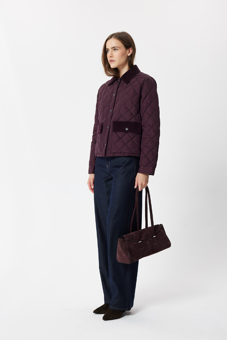 Kurze Daunenjacke in Aubergine - Patrizia Aryton