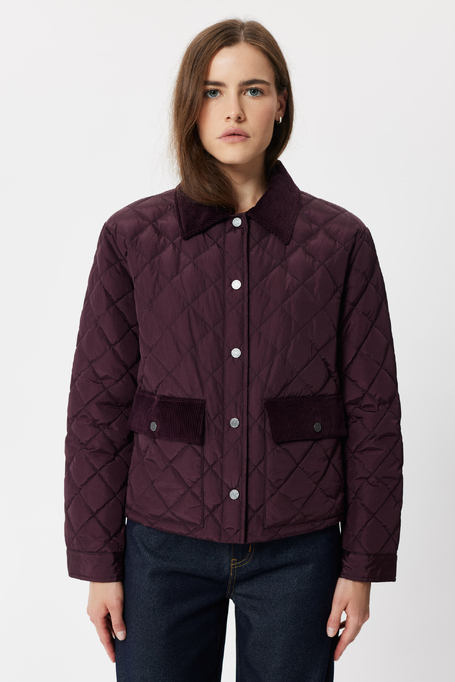 Kurze Daunenjacke in Aubergine - Patrizia Aryton