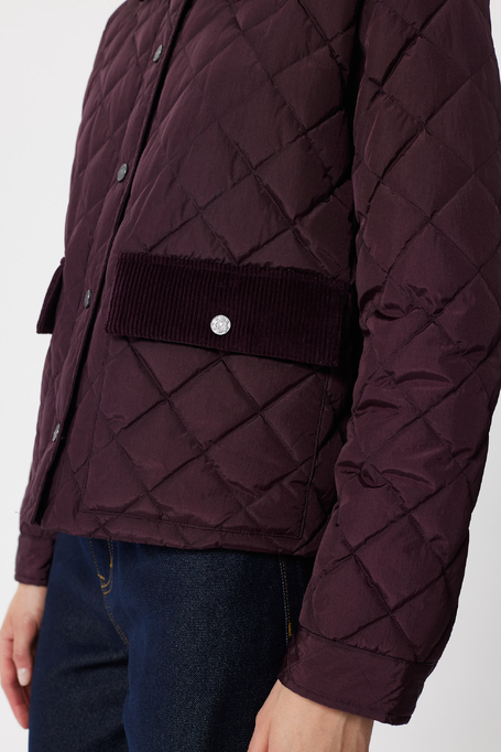 Kurze Daunenjacke in Aubergine - Patrizia Aryton