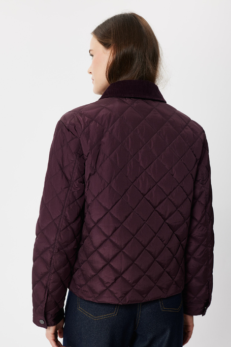 Kurze Daunenjacke in Aubergine - Patrizia Aryton
