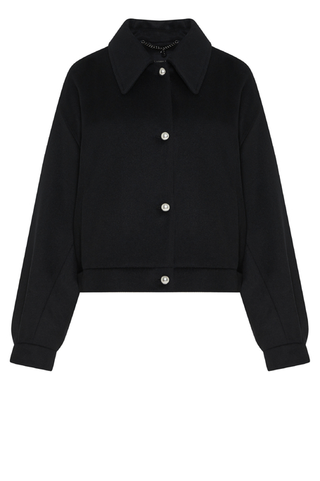 Schwarze Wolljacke Schwarze Wolljacke