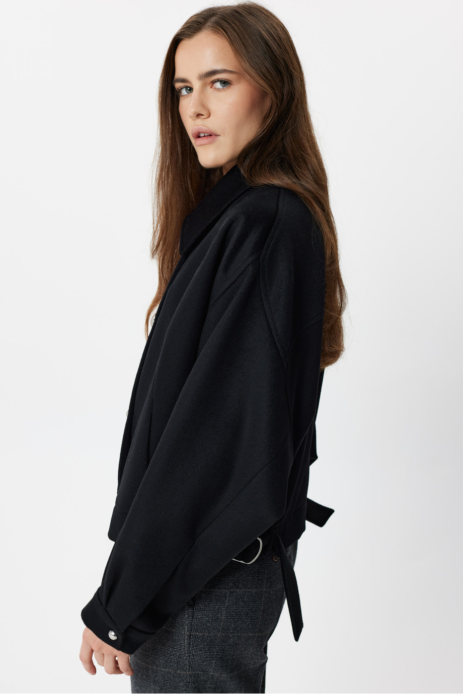 Schwarze Wolljacke Schwarze Wolljacke