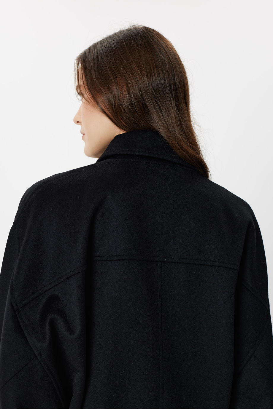 Schwarze Wolljacke Schwarze Wolljacke