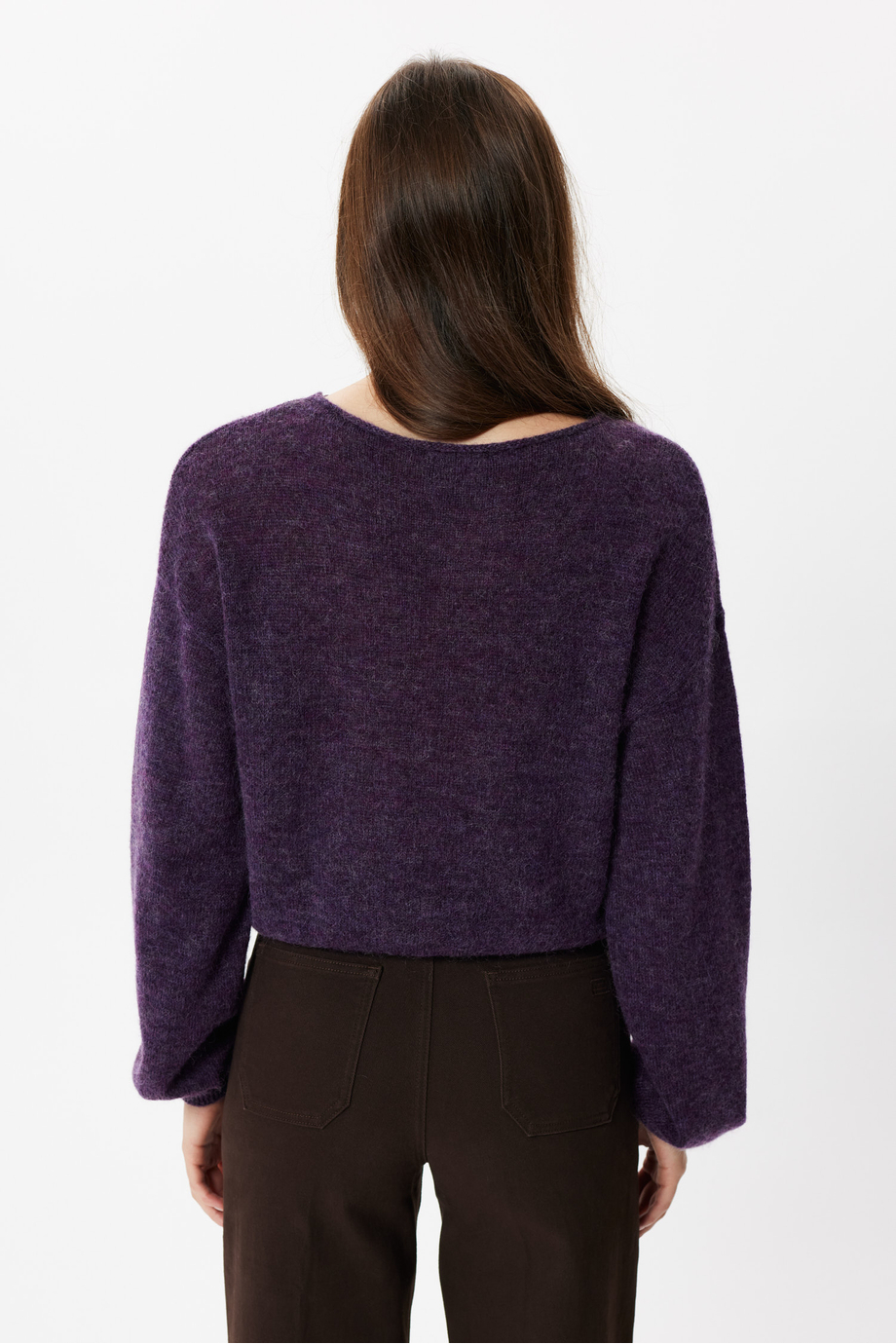 Violetter Pullover mit Mohair Violetter Pullover mit Mohair