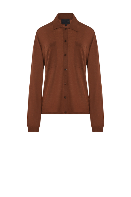 Braune Strickjacke aus Merinowolle Braune Strickjacke aus Merinowolle