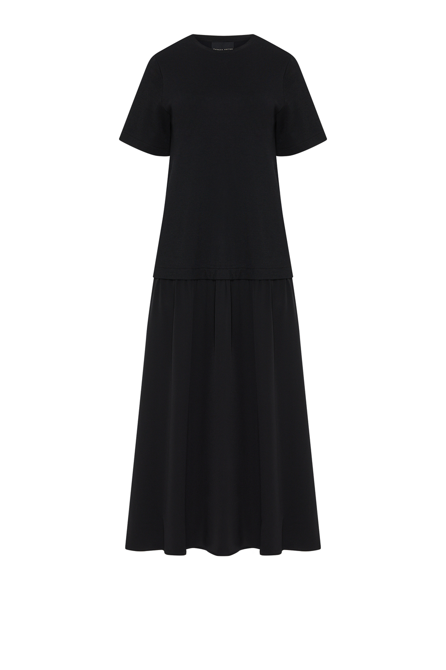 Schwarzes Woll- und Seidenkleid Schwarzes Woll- und Seidenkleid