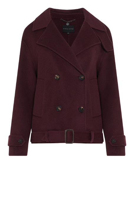 Aubergine-Jacke mit doppelseidiger Seidenjacke - Patrizia Aryton Aubergine-Jacke mit doppelseidiger Seidenjacke - Patrizia Aryton