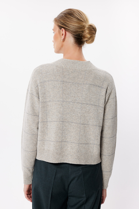 Karierter Pullover aus Merinowolle