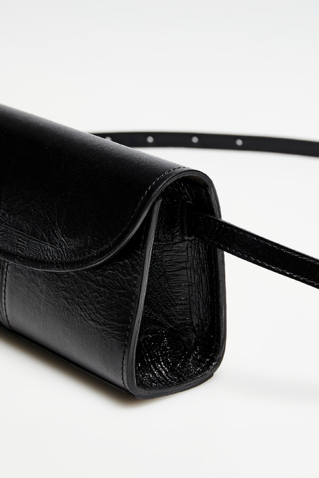 Schwarze Mini-Ledertasche - Patrizia Aryton