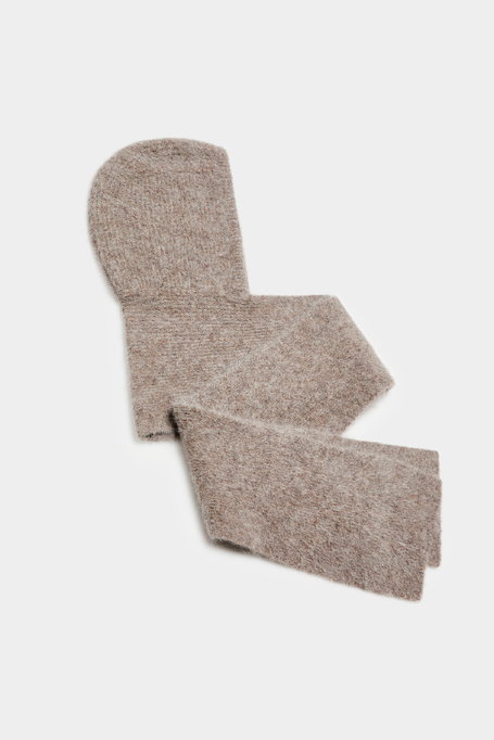 Beige Balaclava mit Alpaka