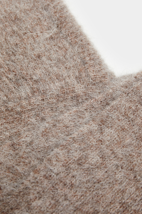 Beige Balaclava mit Alpaka