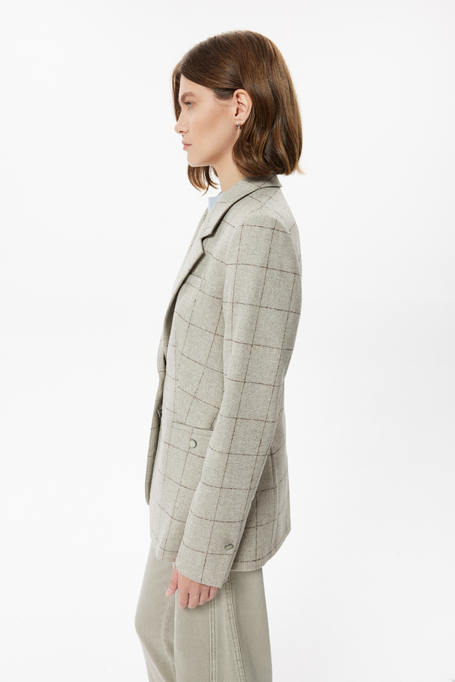 Karierter Blazer aus Schurwolle und Kaschmir - Patrizia Aryton