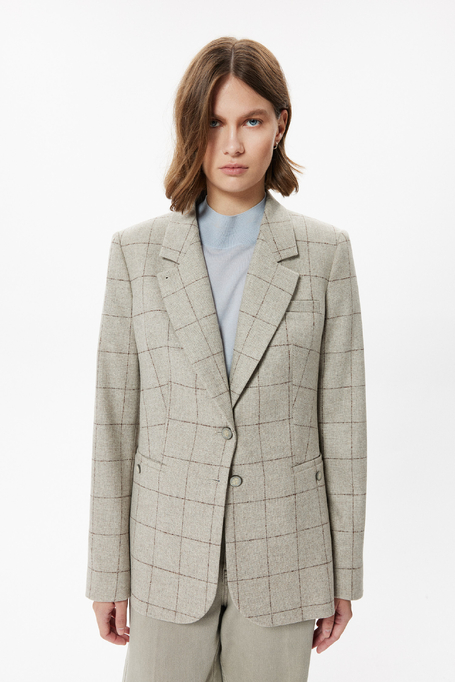 Karierter Blazer aus Schurwolle und Kaschmir - Patrizia Aryton