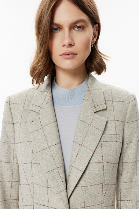 Karierter Blazer aus Schurwolle und Kaschmir - Patrizia Aryton