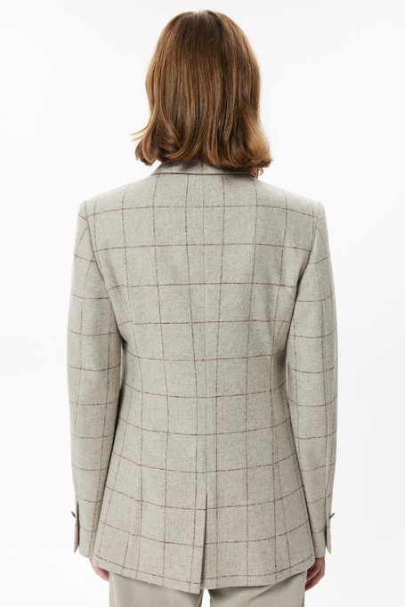 Karierter Blazer aus Schurwolle und Kaschmir - Patrizia Aryton