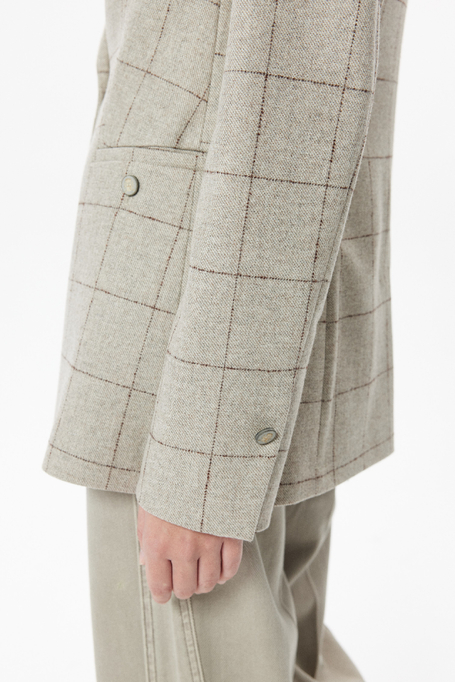 Karierter Blazer aus Schurwolle und Kaschmir - Patrizia Aryton