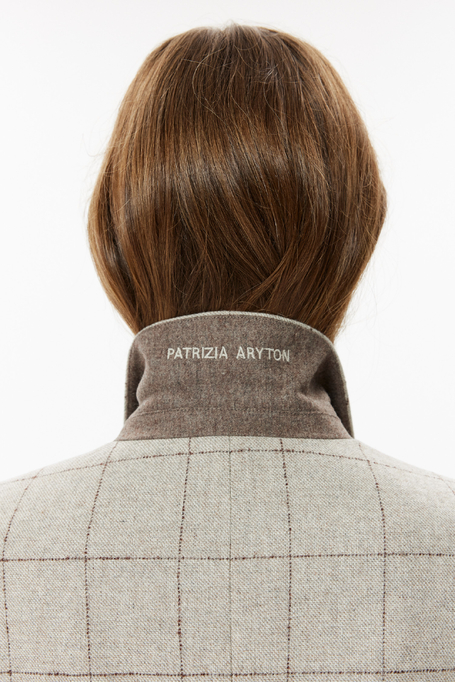 Karierter Blazer aus Schurwolle und Kaschmir - Patrizia Aryton