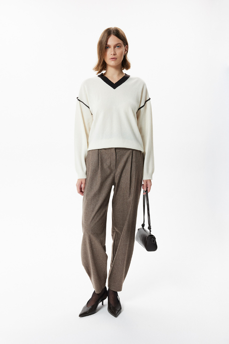 Pullover mit Kaschmir und V-Ausschnitt