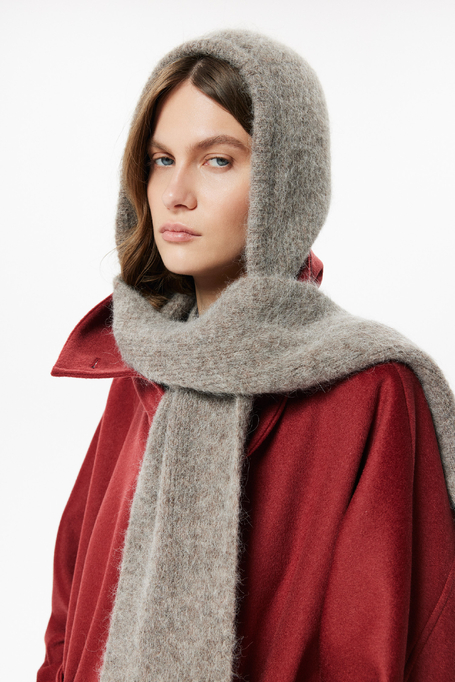 Beige Balaclava mit Alpaka