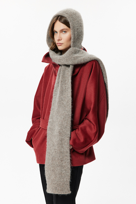 Beige Balaclava mit Alpaka