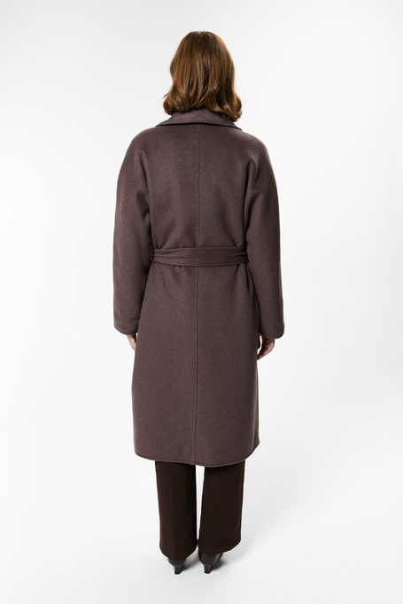 Brauner Wendmantel mit Seide - Patrizia Aryton