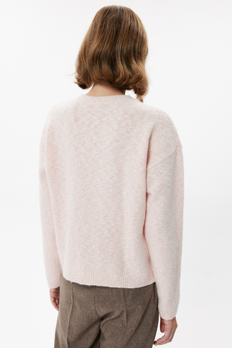 Puderrosa Pullover mit Kaschmir Puderrosa Pullover mit Kaschmir