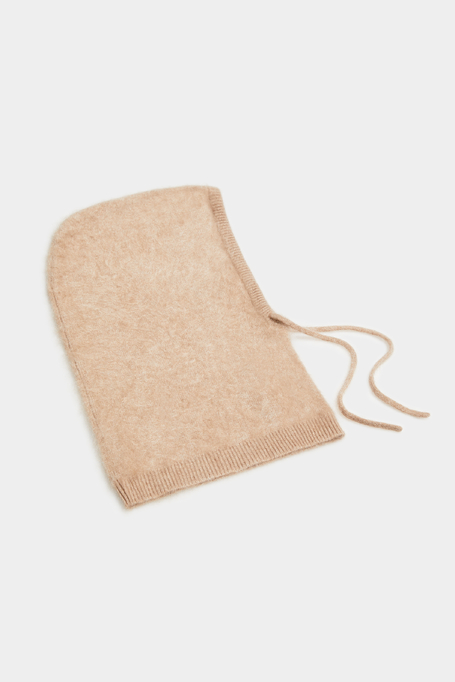 Beige gestrickte Balaclava aus Kaschmir
