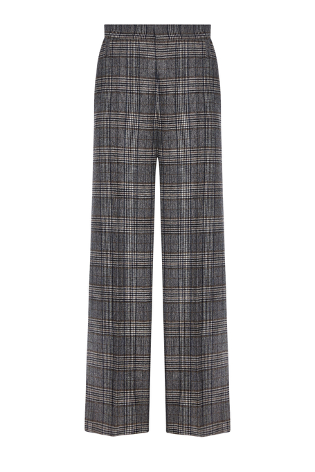 Wollhose mit grauem Karomuster - Patrizia Aryton