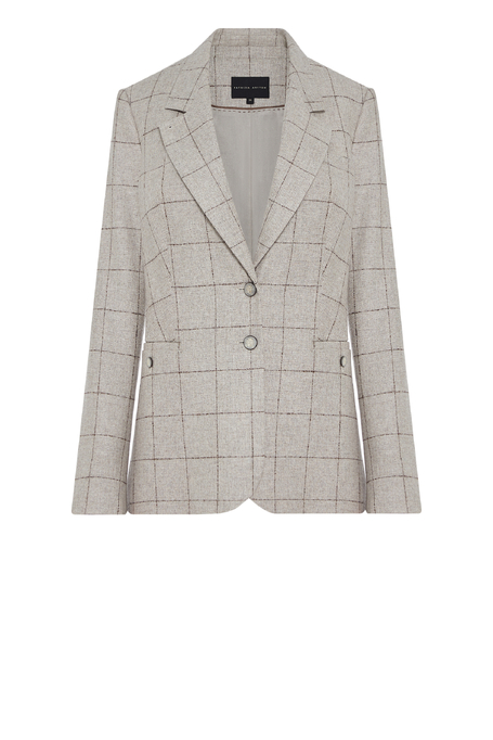 Karierter Blazer aus Schurwolle und Kaschmir - Patrizia Aryton