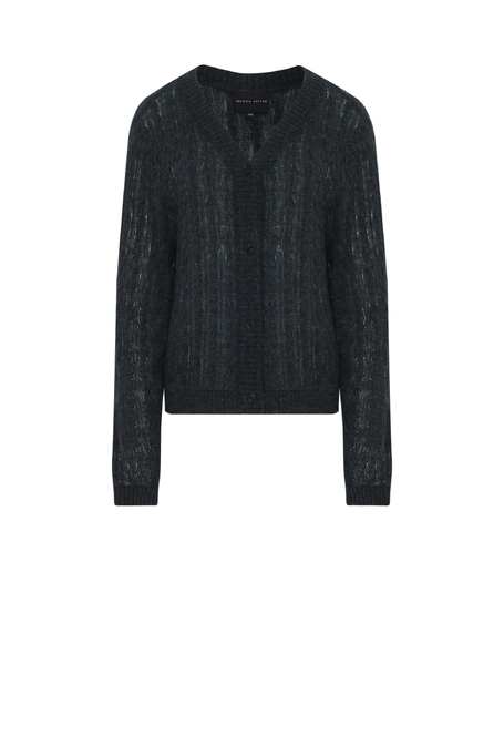 Smaragdgrüner Cardigan mit Alpakawolle - Patrizia Aryton