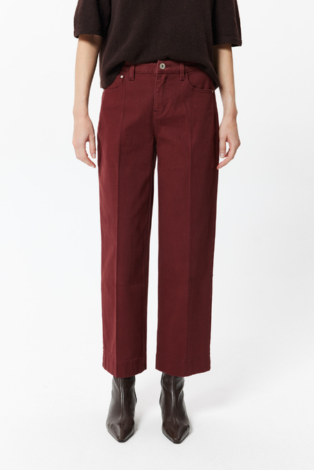 Ziegelrote Culotte-Jeans