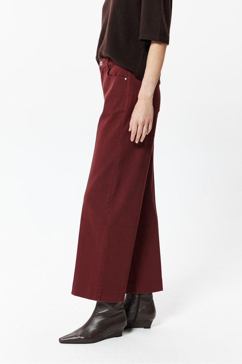 Ziegelrote Culotte-Jeans Ziegelrote Culotte-Jeans