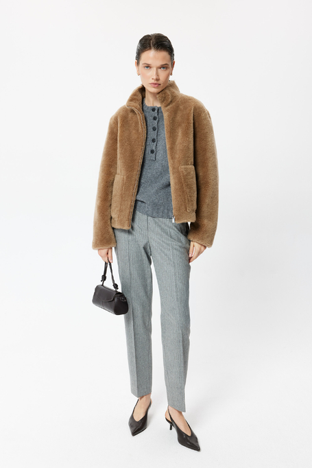 Braune Jacke aus Teddy Bear Wolle